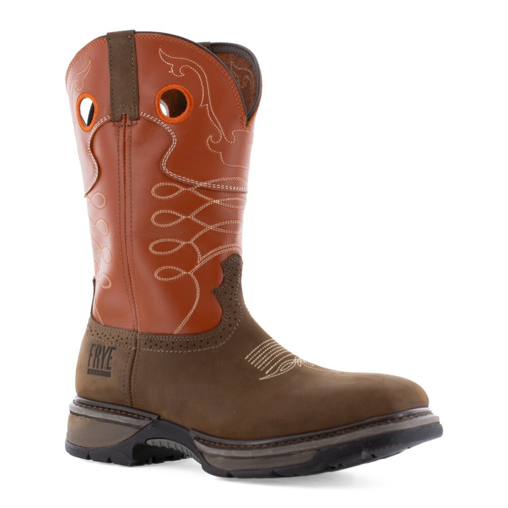 Frye Men's 10" Safety Crafted Wellington Western Work Boots - Steel Toe | NWB